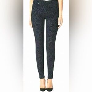 Hudson Black Textured Leopard Print Pants